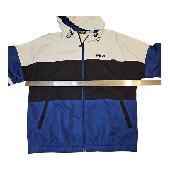 Fila Lightweight Jacket Mens Large Size Zipper Pockets - Picture 5 of 10